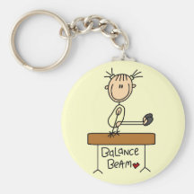 Girl on Balance Beam Tshirts and Gifts Keychain