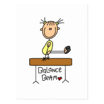 Girl on Balance Beam Tshirts and Gifts Post Card