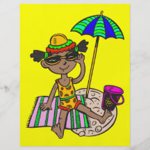 Girl On Beach Full Color Flyer