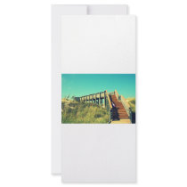 Girl on boardwalk, Florida Gulf Coast Beach Custom Rack Card