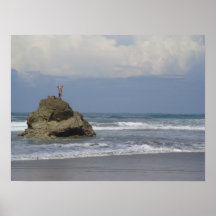 Girl on Rock Print