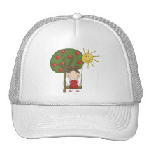 Girl on Swing  T-shirts and Gifts Mesh Hat