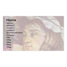 Girl On The Seine Details By Courbet Gustave Business Card Templates