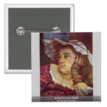 Girl On The Seine Details By Courbet Gustave Buttons