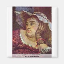 Girl On The Seine Details By Courbet Gustave Magnets