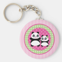 Girl Panda Bear Keychain