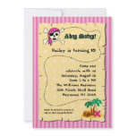Girl Pirate Birthday Invitation