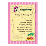 Girl Pirate Birthday Invitation