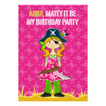 Girl Pirate Captain Party Invite