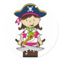 Girl Pirate Captain Sticker