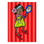 Girl Playing Dress Up Cards