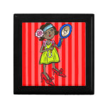 Girl Playing Dress Up Trinket Boxes