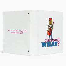 Girl Playing Guitar Binder