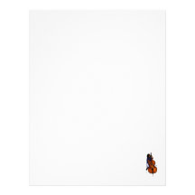 Girl playing orchestra bass blue shirt dark letterhead design