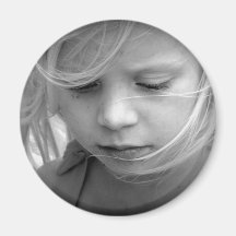 Girl Portrait Black And White Face Refrigerator Magnets