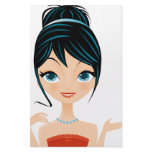 girl portrait custom stationery