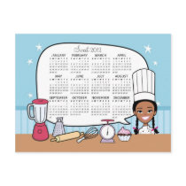 Girl Postcard with 2012 Calendar