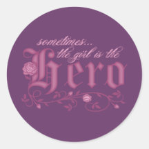 Girl Power Round Sticker