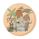 Girl Prehistoric Life Refrigerator Magnet