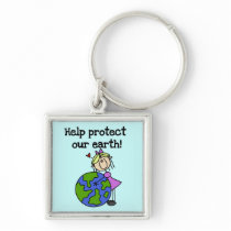 Girl Protect Our Earth T shirts and Gifts keychains