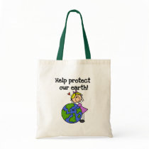 Girl Protect Our Earth Tshirts and Gifts Canvas Bags