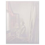 Girl Reading A Letter At An Open Window,  By Verme letterhead