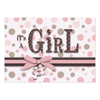 Girl Reminder Notecard Business Card Template by LullabyeDreams