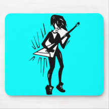 Girl rocker mousepads