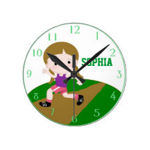 Girl Runner Personalized Wall Clock