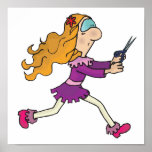girl running with scissors print