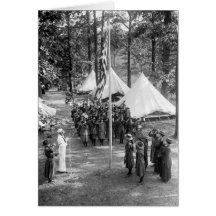 Girl Scout Flag-Raising: 1919 Greeting Cards