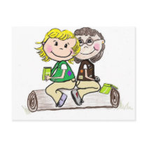 Girl Scout Junior Brownie Outdoors Post Card