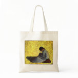 Girl seated on the lawn by Georges Seurat Bags