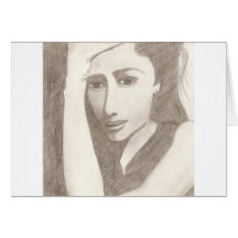 Girl Sketch Card