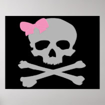 Girl Skull Poster