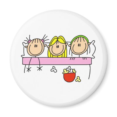 Girl Slumber Party Magnet by stick_figures