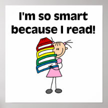 Girl Smart Because I Read Poster