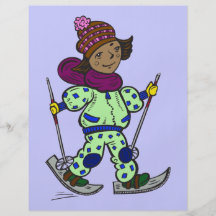 Girl Snow Skiing Full Color Flyer