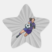 girl soccer goalie graphic sticker