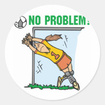 Girl Soccer Goalie Tshirts and Gifts Round Stickers