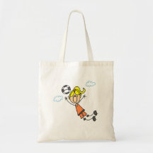 Girl Soccer Jump Tshirts and Gifts Bags