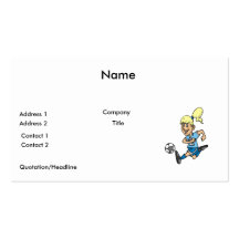 girl soccer player graphic business cards