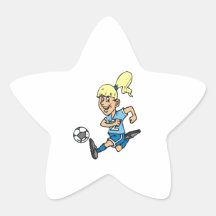 girl soccer player graphic sticker