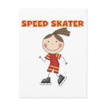 Girl Speed Skater Tshirts and Gifts Post Card