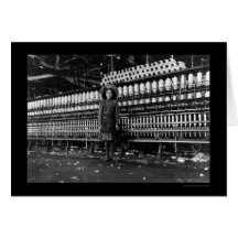 Girl Spinner in a Cotton Mill in Roanoke, VA 1911 Card