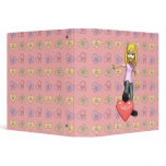 girl stepping on heart 3 ring binder