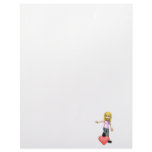 girl stepping on heart letterhead