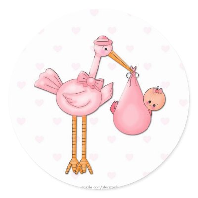Girl Stork Sticker by StarStock