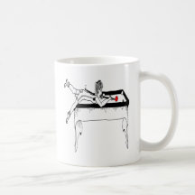 GIRL TAKING SHOT COFFEE MUG