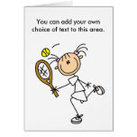 Girl Tennis Player Customizable Card